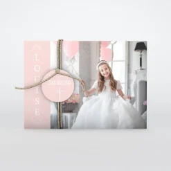 Faire-part Communion^Planet cards Photos et Croix