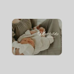 Carte Remerciement Naissance Classique^Planet cards Photos et Typo Délicate