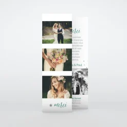 Carte Remerciement Mariage Marque-page^Planet cards Photos etoilés