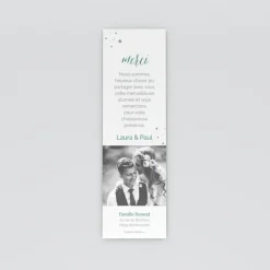 Carte Remerciement Mariage Marque-page^Planet cards Photos etoilés