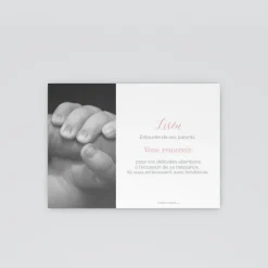 Carte Remerciement Naissance Classique^Planet cards Photos style ancien