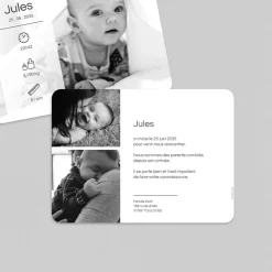 Faire-part Naissance Fille | Faire-part Naissance Garçon^Planet cards Pictos en transparence