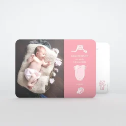 Carte Remerciement Naissance Classique | Carte Remerciement Naissance Fille^Planet cards Pictos et Nounours