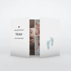 Faire-part Naissance Garçon^Planet cards Pieds Bleus