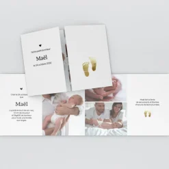 Faire-part Naissance Garçon^Planet cards Pieds Dorés