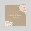 Faire-part Mariage Champêtre^Planet cards Pivoines et Kraft