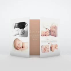 Carte Remerciement Naissance Classique^Planet cards Pêle-mêle douceur