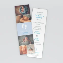 Faire-part Naissance Marque-page | Faire-part Naissance Garçon^Planet cards Pêle-mêle empreintes petits pieds