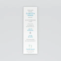Faire-part Naissance Marque-page | Faire-part Naissance Garçon^Planet cards Pêle-mêle empreintes petits pieds
