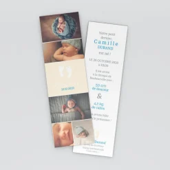 Faire-part Naissance Marque-page | Faire-part Naissance Garçon^Planet cards Pêle-mêle empreintes petits pieds