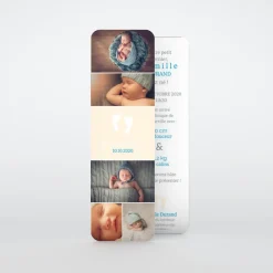 Faire-part Naissance Marque-page | Faire-part Naissance Garçon^Planet cards Pêle-mêle empreintes petits pieds