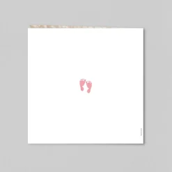 Faire-part Naissance Fille^Planet cards Pêle-mêle et empreintes pieds