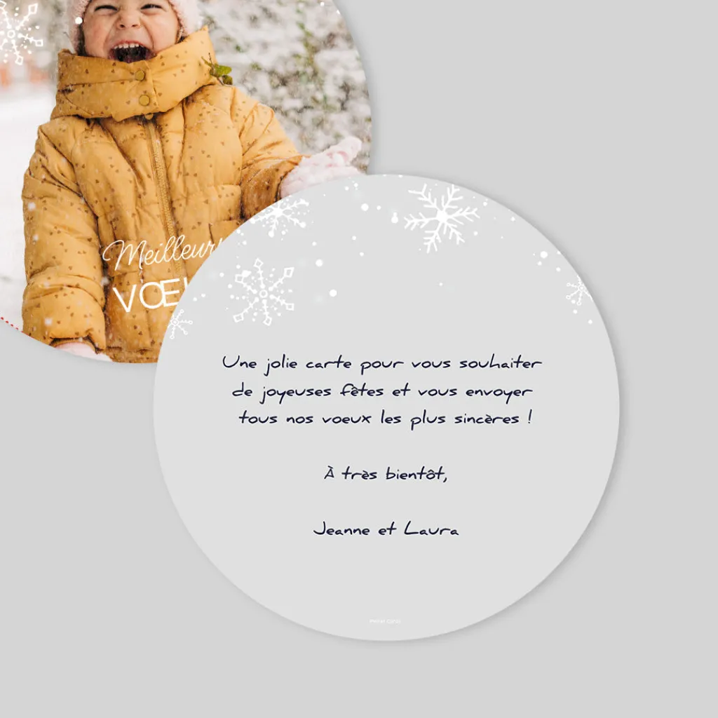 Carte De Vœux Famille | Carte De Vœux Nature^Planet cards Pluie de flocons