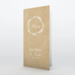 Menu Baptême^Planet cards Plume et Douceur