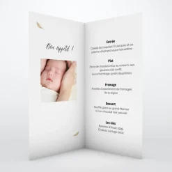 Menu Baptême^Planet cards Plume et Douceur