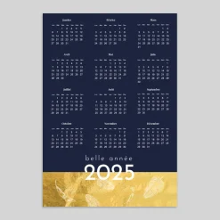 Carte De Vœux Entreprise Calendrier^Planet cards Plumes et Or