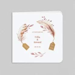 Faire-part Mariage Champêtre^Planet cards Plumes et Étiquettes