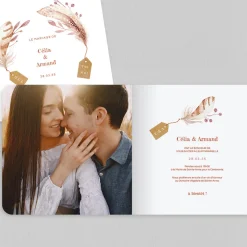 Faire-part Mariage Champêtre^Planet cards Plumes et Étiquettes