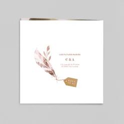 Faire-part Mariage Champêtre^Planet cards Plumes et Étiquettes