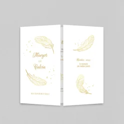 Faire-part Mariage Chic^Planet cards Plumes Festives
