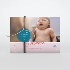 Faire-part Naissance Animaux | Créations En Collaboration^Planet cards Poisson et Coquillage Rose