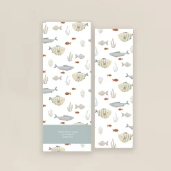 Faire-part Naissance Animaux | Faire-part Naissance Marque-page^Planet cards Poissons et Coraux