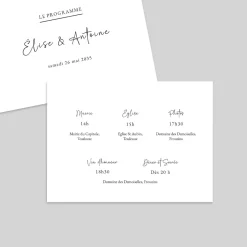 Programme De Mariage^Planet cards Programme élégant