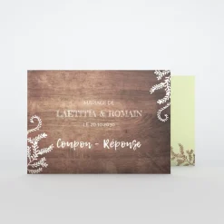 Coupon-réponse Mariage^Planet cards Proverbe et Bois