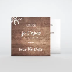 Save The Date^Planet cards Proverbe et Bois