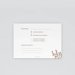 Coupon-réponse Mariage^Planet cards Proverbe et Bois