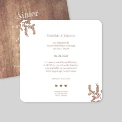 Faire-part Mariage Champêtre | Gamme Complète^Planet cards Proverbe et Bois