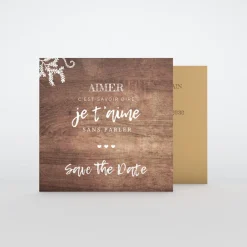 Save The Date^Planet cards Proverbe et Bois