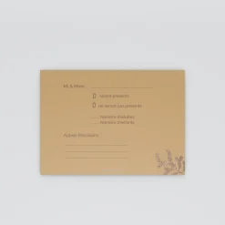 Coupon-réponse Mariage^Planet cards Proverbe et Bois