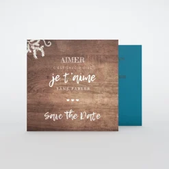 Save The Date^Planet cards Proverbe et Bois