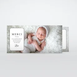 Carte Remerciement Naissance Classique^Planet cards Ptites chaussettes
