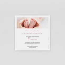 Carte Remerciement Naissance Classique^Planet cards Quatre photos de bébé