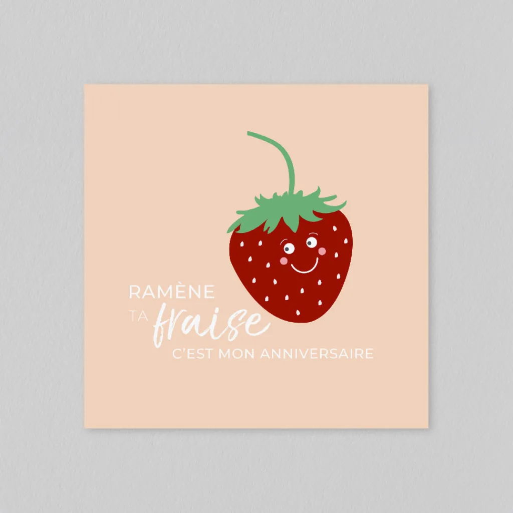 Carte Invitation Anniversaire Adulte Originale^Planet cards Ramène ta fraise