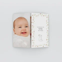 Faire-part Naissance Animaux^Planet cards Renard et Cadre Liberty