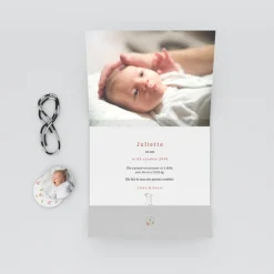 Faire-part Naissance Animaux^Planet cards Renard et Cadre Liberty