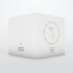 Faire-part Naissance Animaux^Planet cards Renard et Cadre Liberty