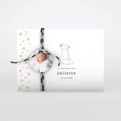 Faire-part Naissance Animaux^Planet cards Renard et Couronne Liberty