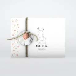 Faire-part Naissance Animaux^Planet cards Renard et Couronne Liberty