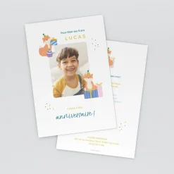 Carte Invitation Anniversaire Enfant Animaux | Carte Invitation Anniversaire Enfant Garçon^Planet cards Renard festif