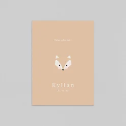 Faire-part Naissance Animaux | Faire-part Naissance Garçon^Planet cards Renard Minimaliste