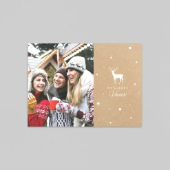 Carte De Vœux Famille^Planet cards Renne sous la neige