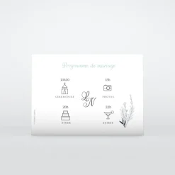 Programme De Mariage^Planet cards Romance classique