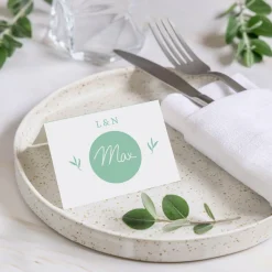 Marque-place Mariage^Planet cards Romance classique