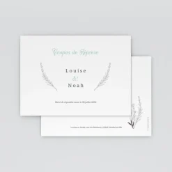 Coupon-réponse Mariage^Planet cards Romance classique