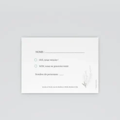 Coupon-réponse Mariage^Planet cards Romance classique