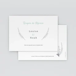 Coupon-réponse Mariage^Planet cards Romance classique